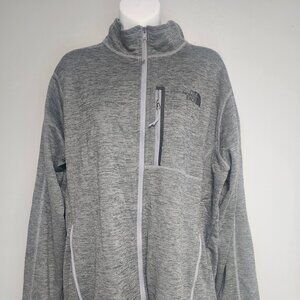 Mens XL North Face grey black full zip lightweight coat. has pockets on both sid
